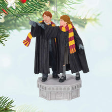 Load image into Gallery viewer, Harry Potter and the Chamber of Secrets™ Collection Ron Weasley™ and Hermione Granger™ Ornament With Light and Sound