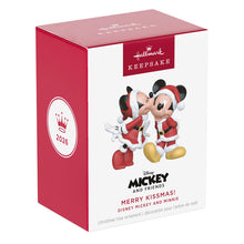 Load image into Gallery viewer, Disney Mickey and Minnie Merry Kissmas! Ornament - Hallmark Timmins