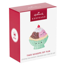 Load image into Gallery viewer, Mini Two Scoops of Fun Ornament, 0.75"