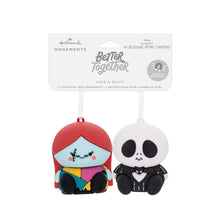 Load image into Gallery viewer, Better Together Disney Tim Burton's The Nightmare Before Christmas Jack and Sally Magnetic Hallmark Ornaments, Set of 2