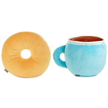 Load image into Gallery viewer, Large Better Together Donut and Coffee Magnetic Plush Pair, 12"