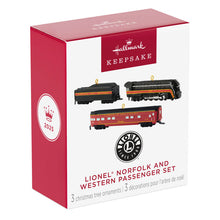 Load image into Gallery viewer, Mini Lionel® Norfolk and Western Passenger Set Ornaments, Set of 3