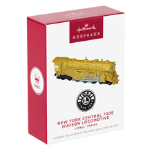 Load image into Gallery viewer, Lionel® Trains New York Central 700E Hudson Locomotive Metallic Gold Metal Ornament