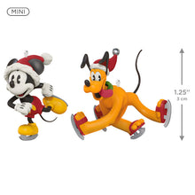 Load image into Gallery viewer, Mini Disney Mickey and Friends Gliding and Sliding Ornaments, Set of 2