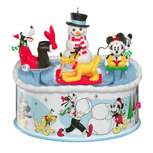 Load image into Gallery viewer, Disney Mickey and Friends Sledding Season Musical Ornament With Light and Motion - Hallmark Timmins