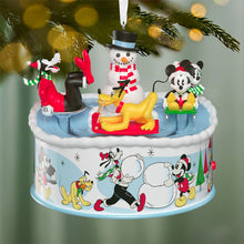 Load image into Gallery viewer, Disney Mickey and Friends Sledding Season Musical Ornament With Light and Motion - Hallmark Timmins