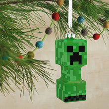 Load image into Gallery viewer, Minecraft Creeper Blown Glass Hallmark Ornament