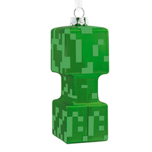 Load image into Gallery viewer, Minecraft Creeper Blown Glass Hallmark Ornament