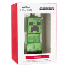 Load image into Gallery viewer, Minecraft Creeper Blown Glass Hallmark Ornament