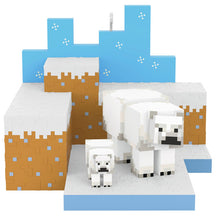 Load image into Gallery viewer, Minecraft Polar Bears in Snowy Tundra Ornament