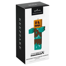 Load image into Gallery viewer, Minecraft Drowned With Carved Pumpkin Ornament
