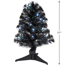 Load image into Gallery viewer, Mini ShowToppers Black Christmas Tree With Light, 17"