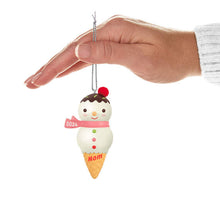 Load image into Gallery viewer, Mom Snowman Ice Cream Cone 2024 Ornament