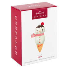 Load image into Gallery viewer, Mom Snowman Ice Cream Cone 2024 Ornament