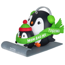 Load image into Gallery viewer, Mom & Me Penguins Sledding 2025 Ornament