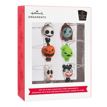 Load image into Gallery viewer, Mini Disney Tim Burton's The Nightmare Before Christmas Shatterproof Hallmark Ornaments, Set of 6
