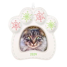 Load image into Gallery viewer, Pretty Kitty 2024 Porcelain Photo Frame Ornament