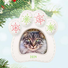 Load image into Gallery viewer, Pretty Kitty 2024 Porcelain Photo Frame Ornament