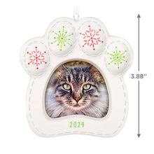 Load image into Gallery viewer, Pretty Kitty 2024 Porcelain Photo Frame Ornament