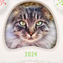 Load image into Gallery viewer, Pretty Kitty 2024 Porcelain Photo Frame Ornament