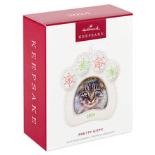 Load image into Gallery viewer, Pretty Kitty 2024 Porcelain Photo Frame Ornament