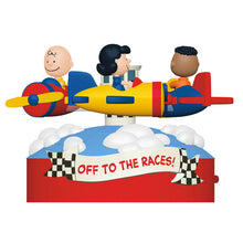 Load image into Gallery viewer, The Peanuts® Gang Off to the Races! Musical Ornament With Motion - Hallmark Timmins
