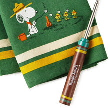 Load image into Gallery viewer, Peanuts® Beagle Scouts Tea Towel and S'mores Fork, Set of 2