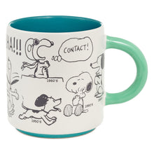 Load image into Gallery viewer, Peanuts® 75th Anniversary Snoopy Through the Decades Mug, 17.5 oz.