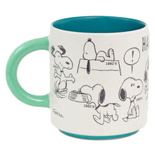 Load image into Gallery viewer, Peanuts® 75th Anniversary Snoopy Through the Decades Mug, 17.5 oz.