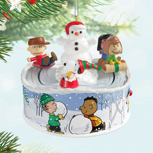 Load image into Gallery viewer, The Peanuts® Gang Let's Go Sledding! Musical Ornament With Light and Motion