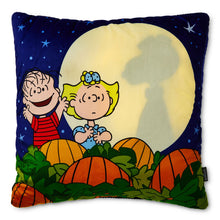Load image into Gallery viewer, Peanuts® Great Pumpkin 60th Anniversary Throw Pillow With Light, 16x16