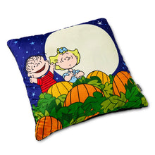 Load image into Gallery viewer, Peanuts® Great Pumpkin 60th Anniversary Throw Pillow With Light, 16x16