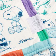 Load image into Gallery viewer, Peanuts® 75th Anniversary Through the Years Plush Throw Blanket, 60x52