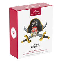 Load image into Gallery viewer, Disney Pirates of the Caribbean Collection The Talking Skull Ornament With Light and Sound - Hallmark Timmins