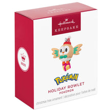 Load image into Gallery viewer, Mini Pokémon Holiday Rowlet Ornament, 1.25"