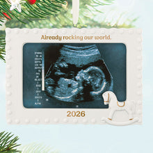 Load image into Gallery viewer, Already Rocking Our World 2026 Photo Frame Porcelain Ornament