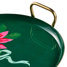 Load image into Gallery viewer, Lacey Chabert Collection Poinsettias on Green Serving Tray, 13"