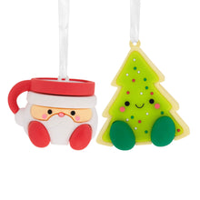 Load image into Gallery viewer, Better Together Santa Milk Mug and Christmas Tree Cookie Magnetic Hallmark Ornaments, Set of 2