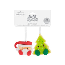 Load image into Gallery viewer, Better Together Santa Milk Mug and Christmas Tree Cookie Magnetic Hallmark Ornaments, Set of 2