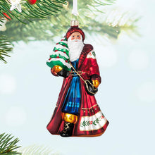 Load image into Gallery viewer, Santa Claus Glass Ornament