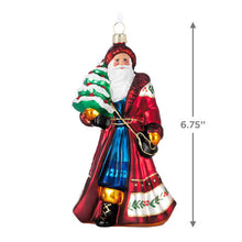 Load image into Gallery viewer, Santa Claus Glass Ornament