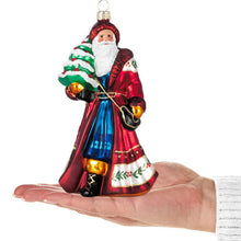 Load image into Gallery viewer, Santa Claus Glass Ornament