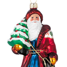 Load image into Gallery viewer, Santa Claus Glass Ornament