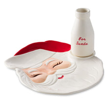 Load image into Gallery viewer, Santa Cookie Plate and Milk Bottle Christmas Gift Set
