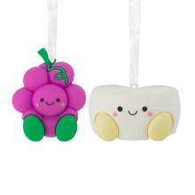 Load image into Gallery viewer, Better Together Grapes and Cheese Magnetic Hallmark Ornaments, Set of 2
