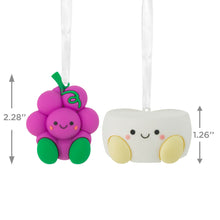 Load image into Gallery viewer, Better Together Grapes and Cheese Magnetic Hallmark Ornaments, Set of 2
