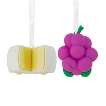 Load image into Gallery viewer, Better Together Grapes and Cheese Magnetic Hallmark Ornaments, Set of 2