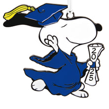 Load image into Gallery viewer, Peanuts® Snoopy 2025 Graduate Metal Hallmark Ornament