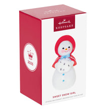 Load image into Gallery viewer, Sweet Snow Girl Porcelain Ornament