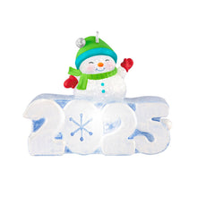 Load image into Gallery viewer, Mini A Snowy 2025 Ornament With Light, 1.25"